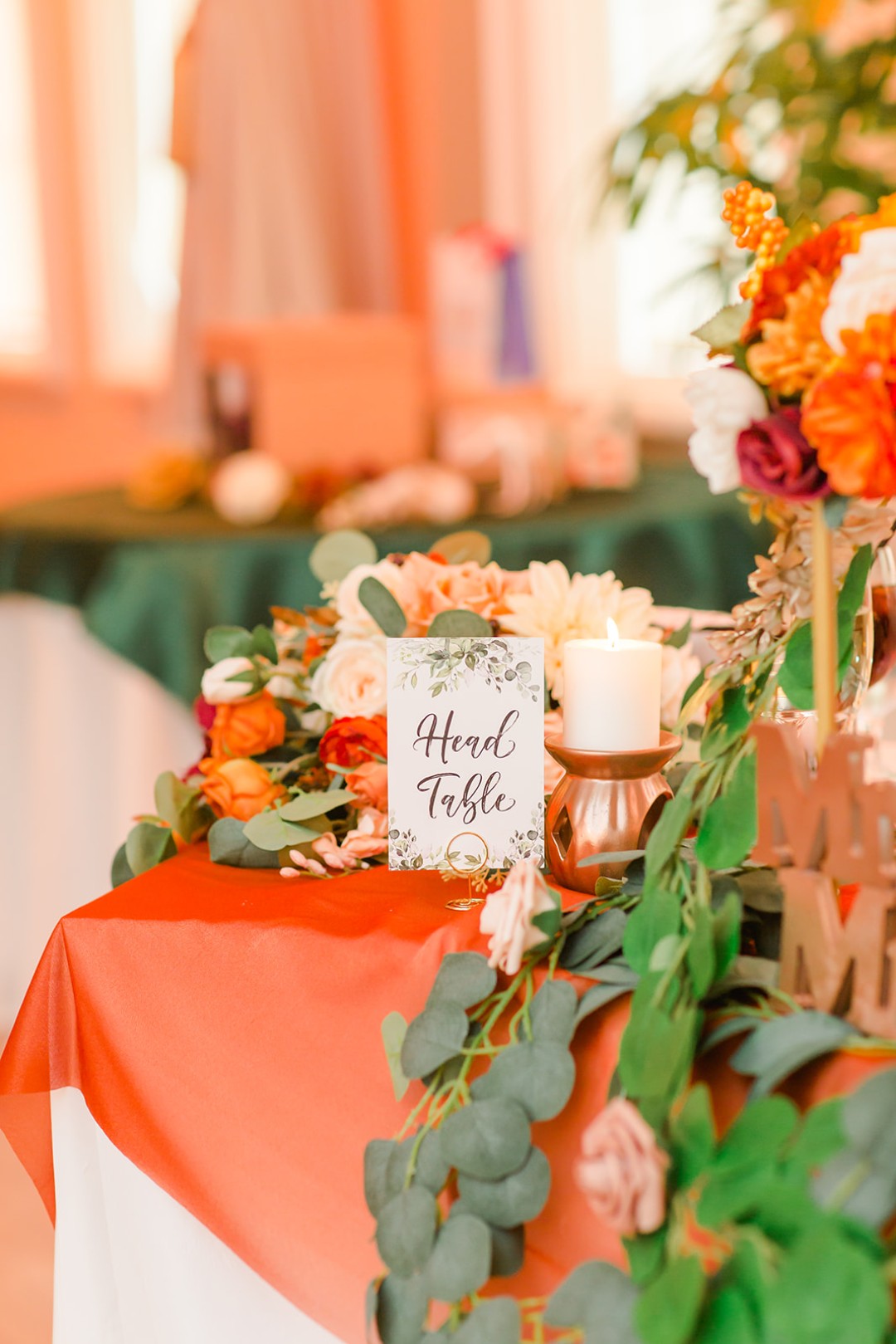 Our fall wedding in Florida reception: