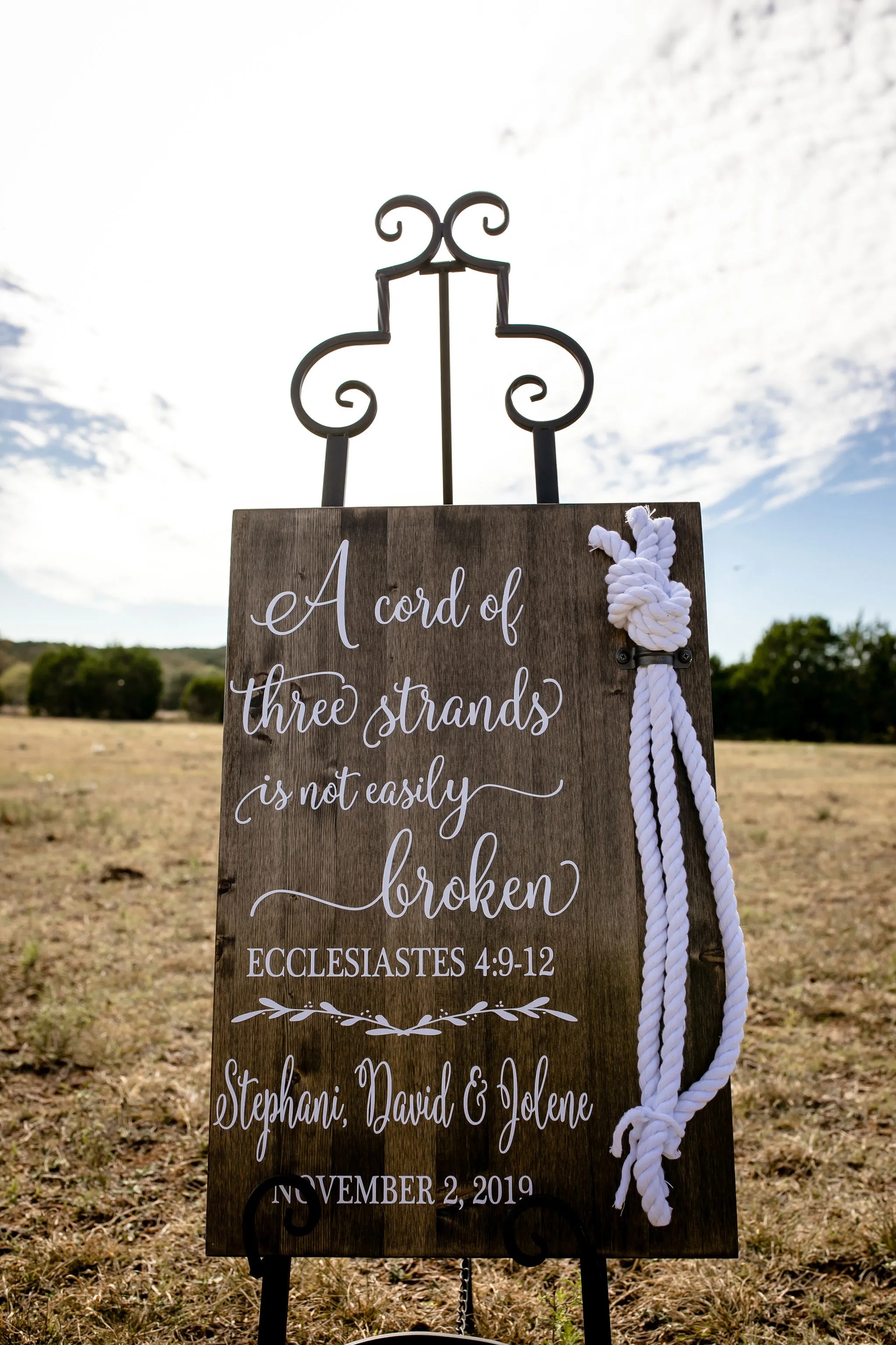 Polyamorous triad wedding ceremony