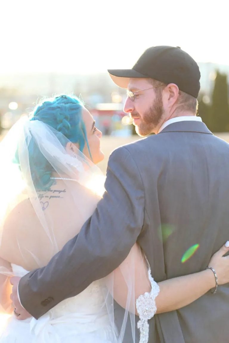 Blue Hair And Baseball Caps? All Perfect For This Victorian With A Twist Wedding