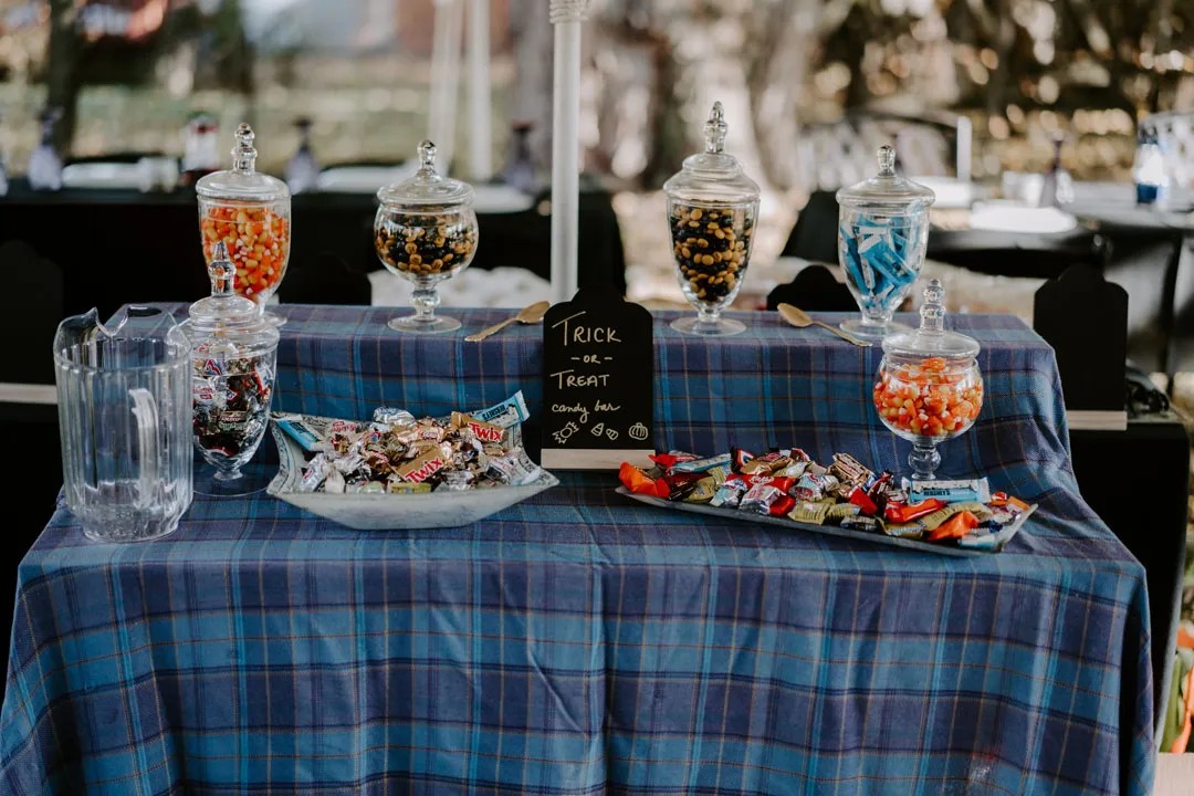 Tell us about the witchy Halloween handfasting reception: