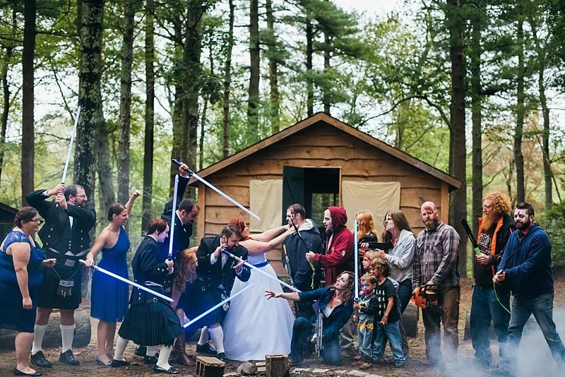 Arm your bridal party with lightsabers instead of bouquets