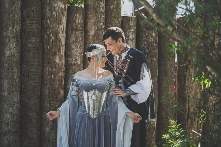 Squeal At The Armored Corset Dress At This Fantasy Rpg-Themed Wedding