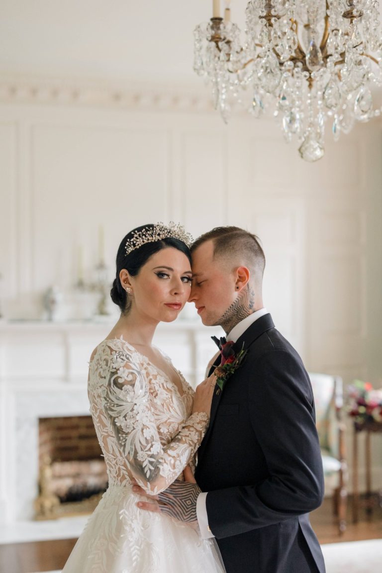 A Southern Gothic Wedding With Black Nails And Neck Tattoos