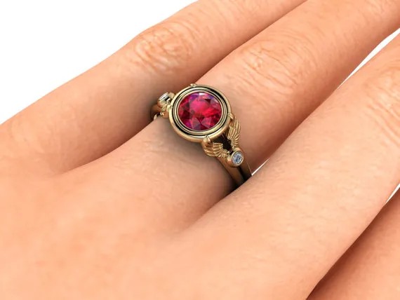 Gryffindor Harry Potter wedding rings