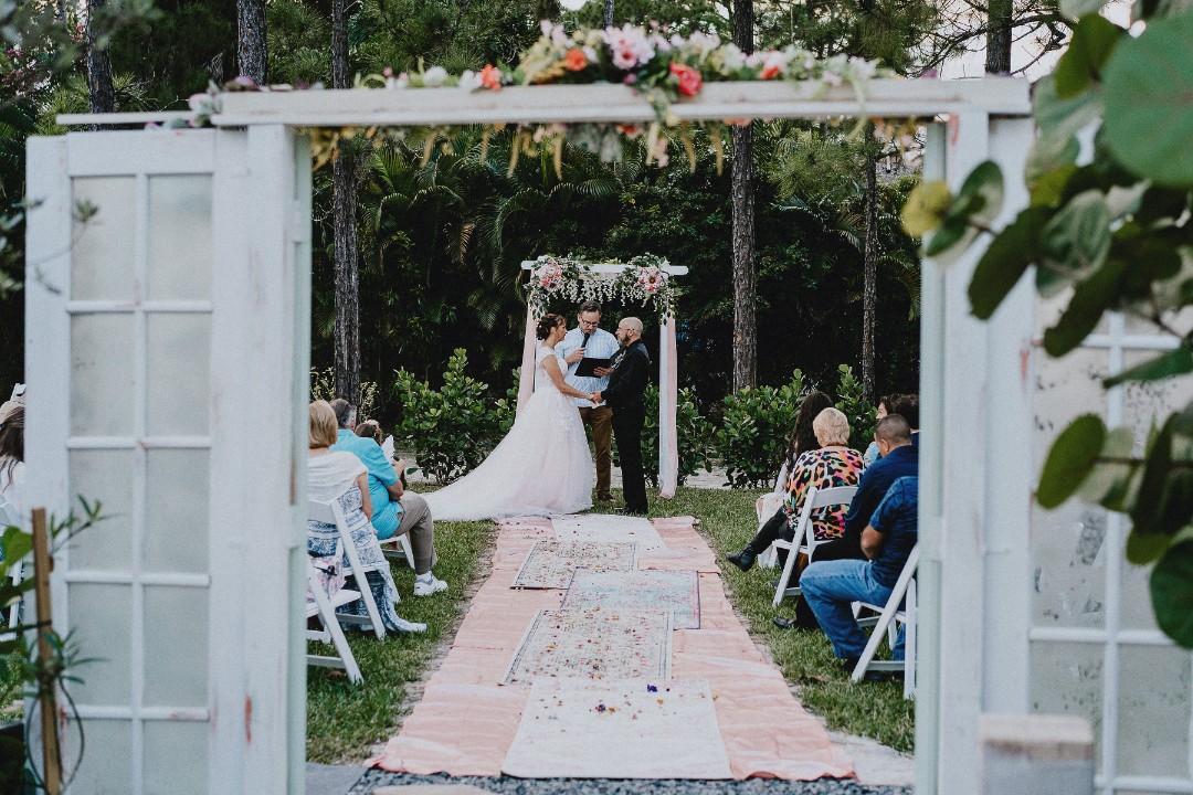 When a pink prom dress slays as a pink wedding dress…