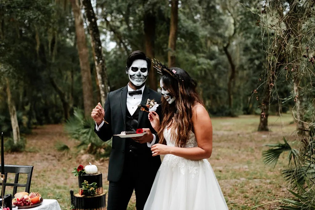 Vendors who worked on this styled shoot full of Ghoulishly Chic Halloween Wedding Ideas: