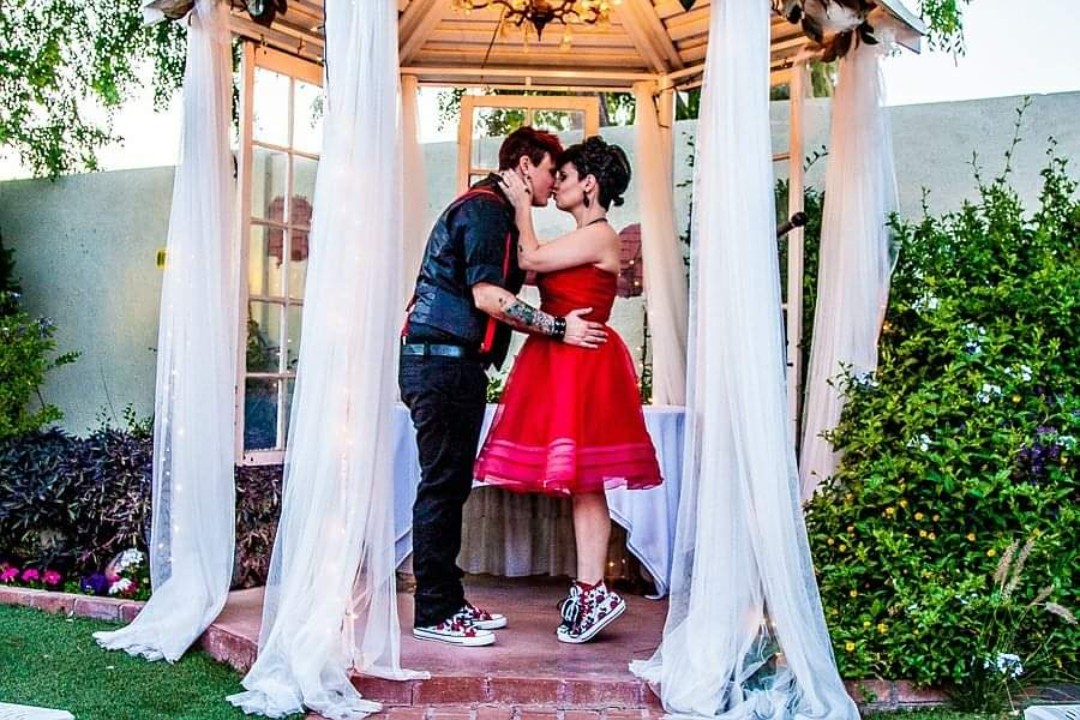 Tell us about the rockabilly lesbian wedding ceremony: