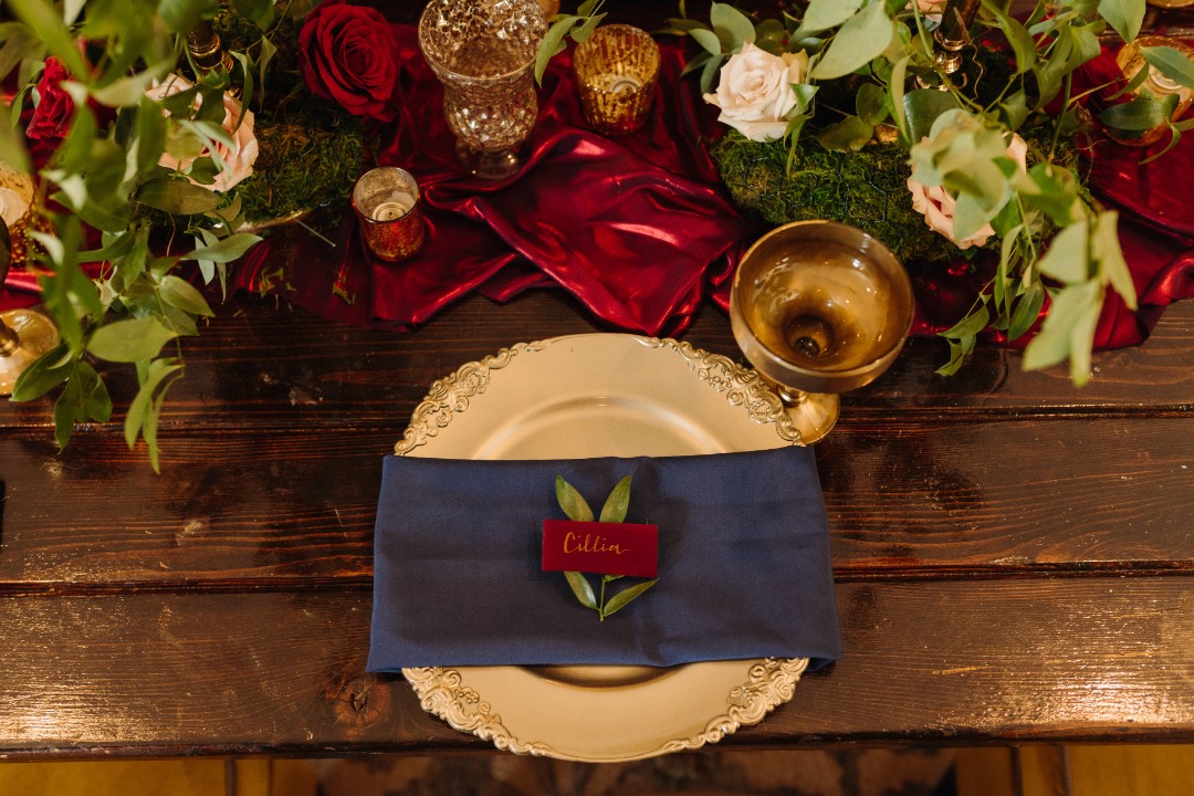 Take a seat at this Game of Thrones themed tablescape inspired by Lannister colors.