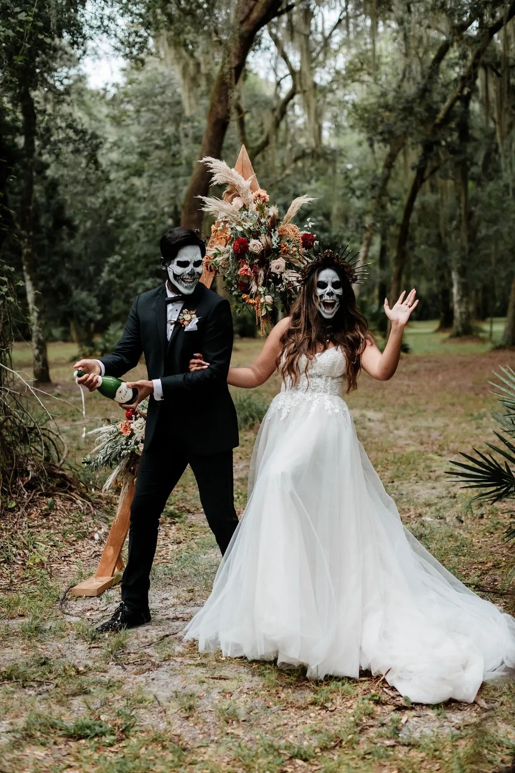 Vendors who worked on this styled shoot full of Ghoulishly Chic Halloween Wedding Ideas: