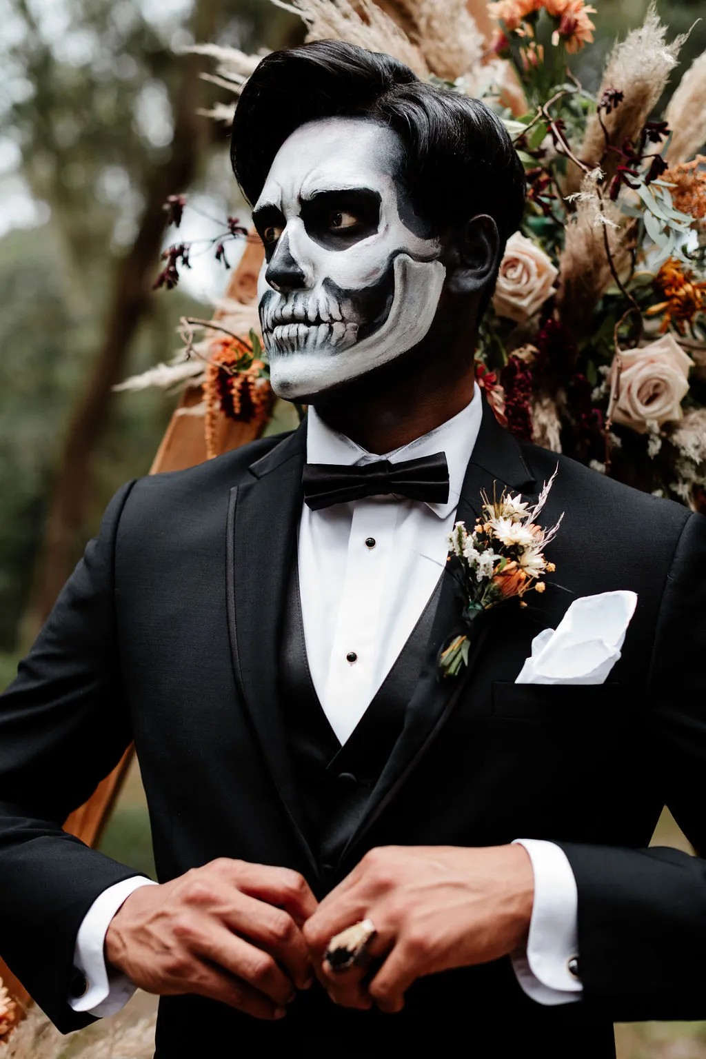 Vendors who worked on this styled shoot full of Ghoulishly Chic Halloween Wedding Ideas: