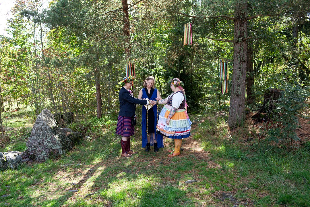 Colorful queer DIY handfasting & potluck gallery