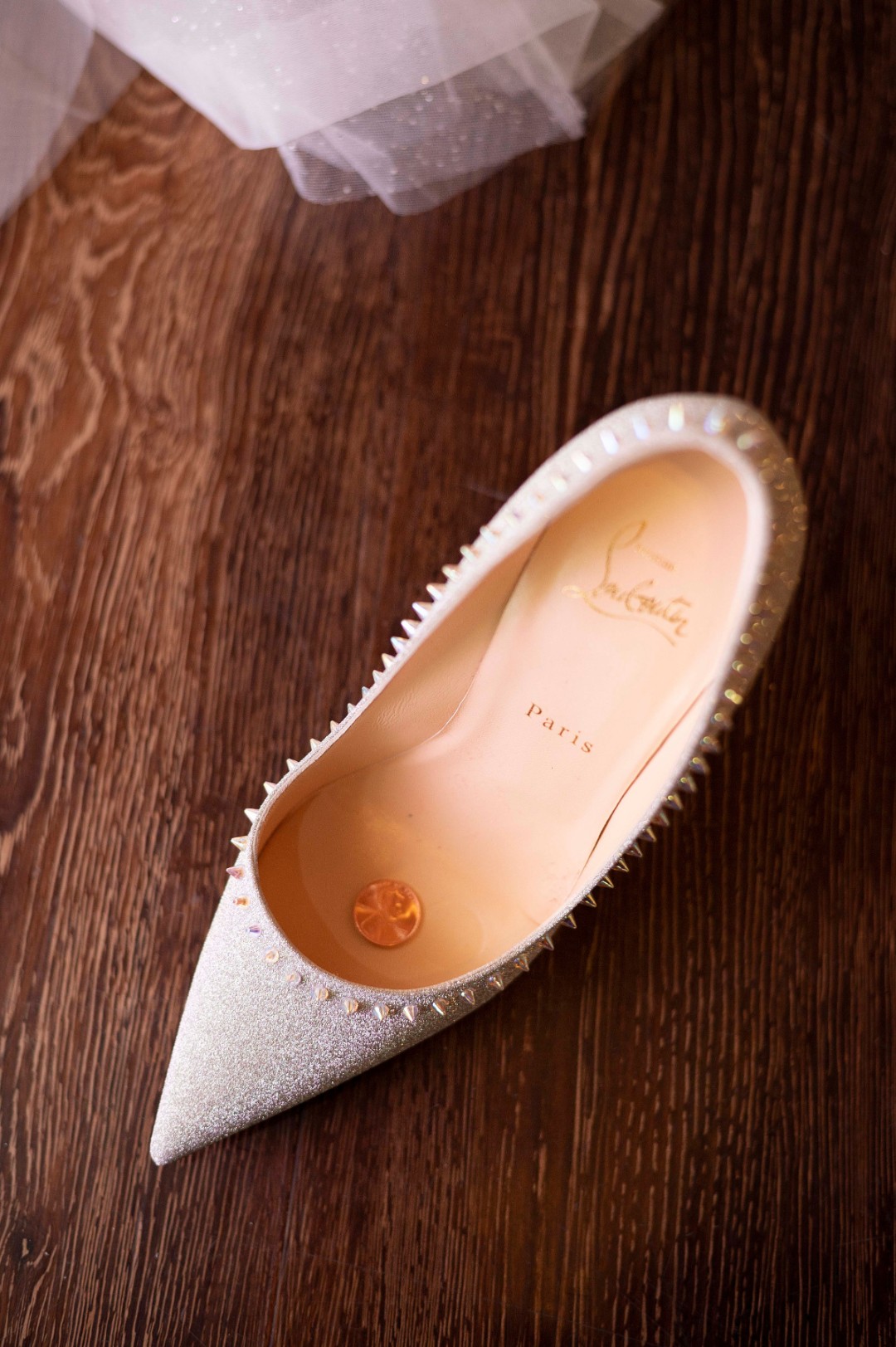 Legend has it wearing a freshly minted penny inside a spiky wedding heel is EXTRA lucky.