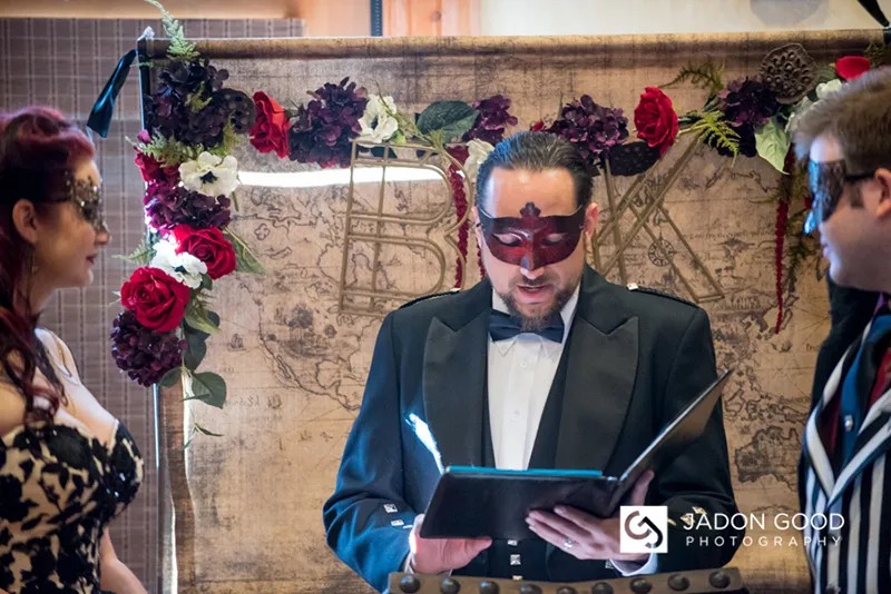 Tell us about the masquerade wedding ceremony: