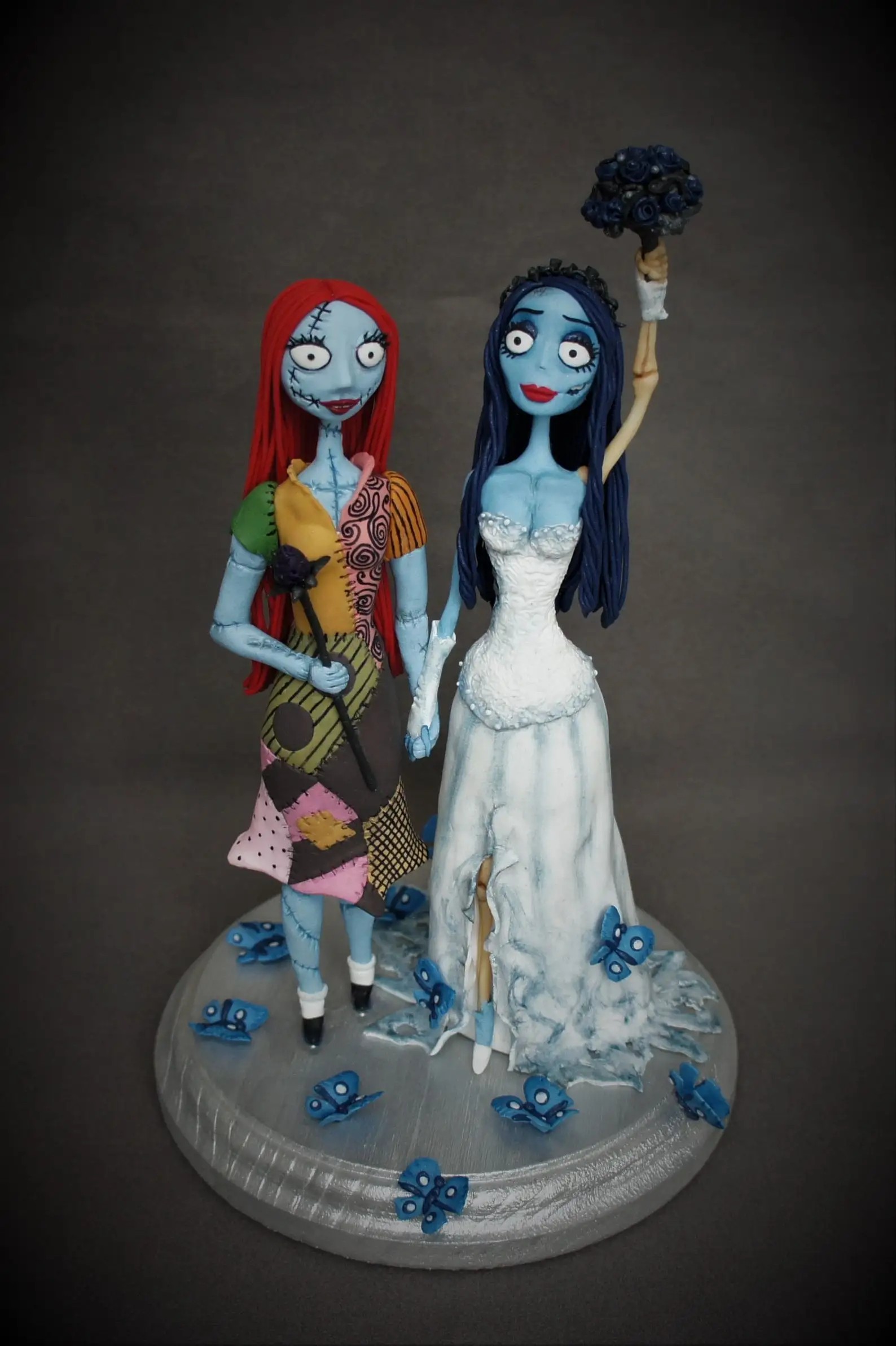 Pop culture goth cake toppers