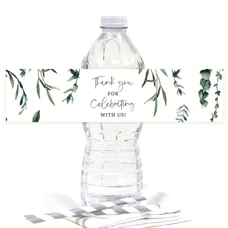 20pcs, Wedding Water Bottle Sticker