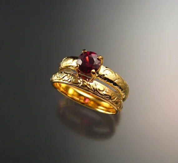 Gryffindor Harry Potter wedding rings