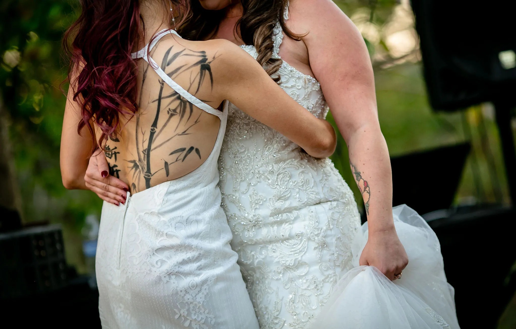 How do you do a first look at a polyamorous triad wedding?