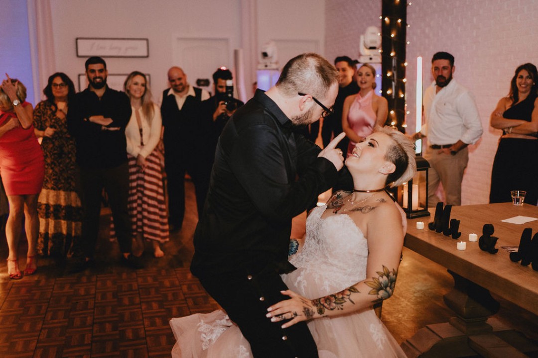 A wild groom! This garter toss alternative just got steamy!