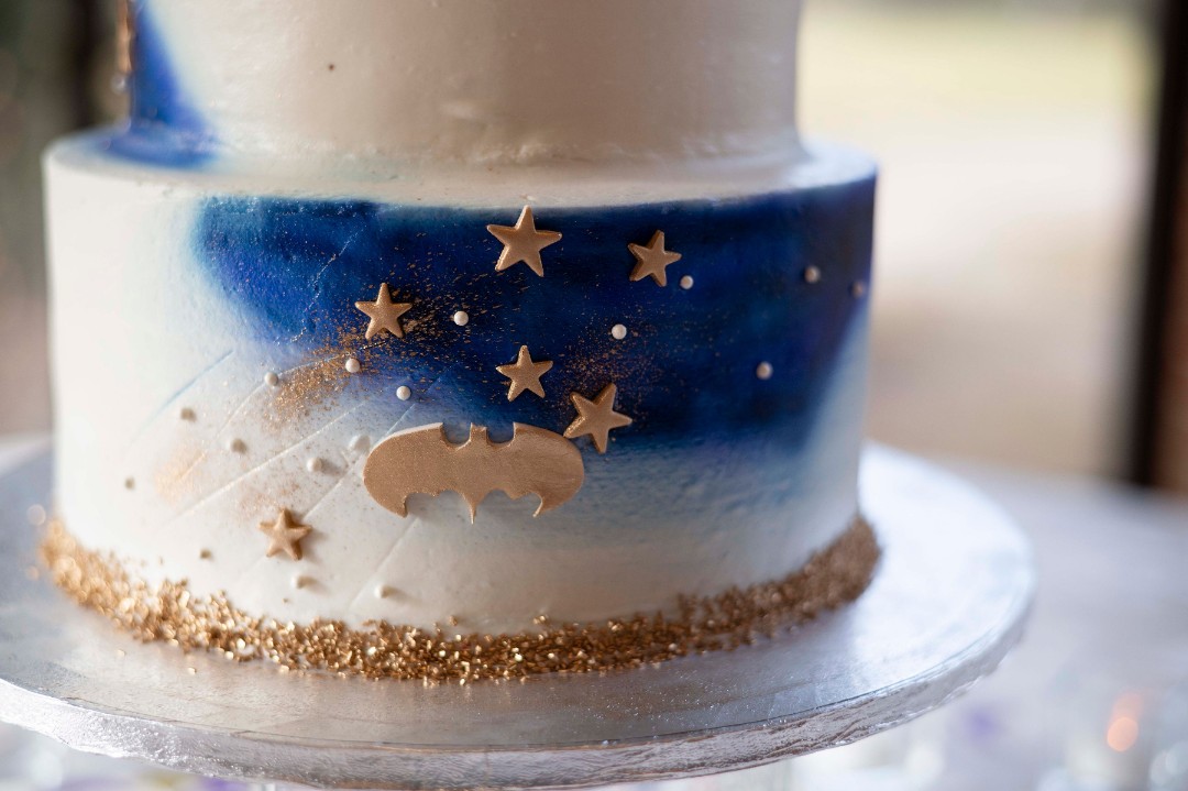 Can you spot the hidden Batman in the wedding cake?