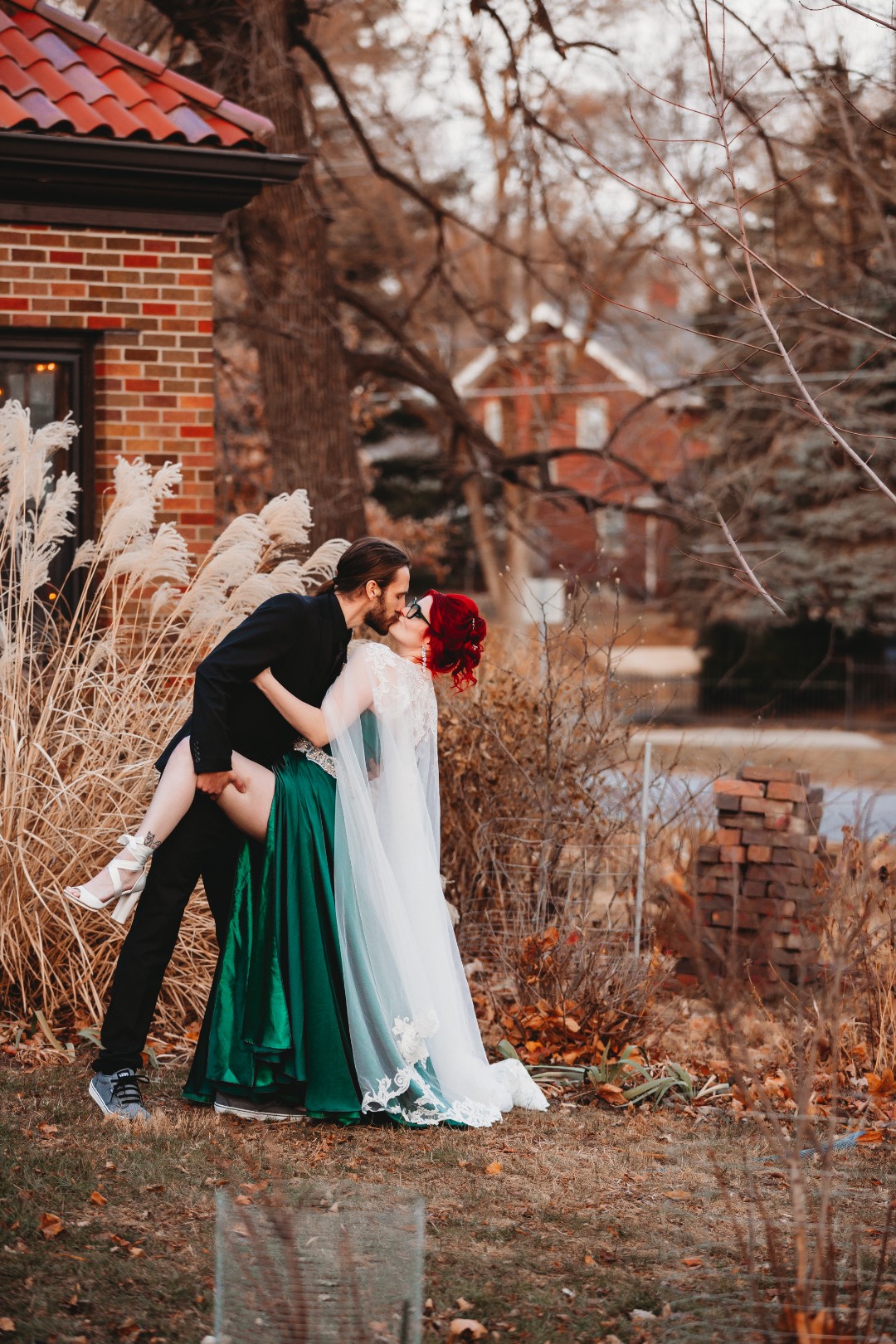 See more of this green wedding dress at the alternative atheist wedding: