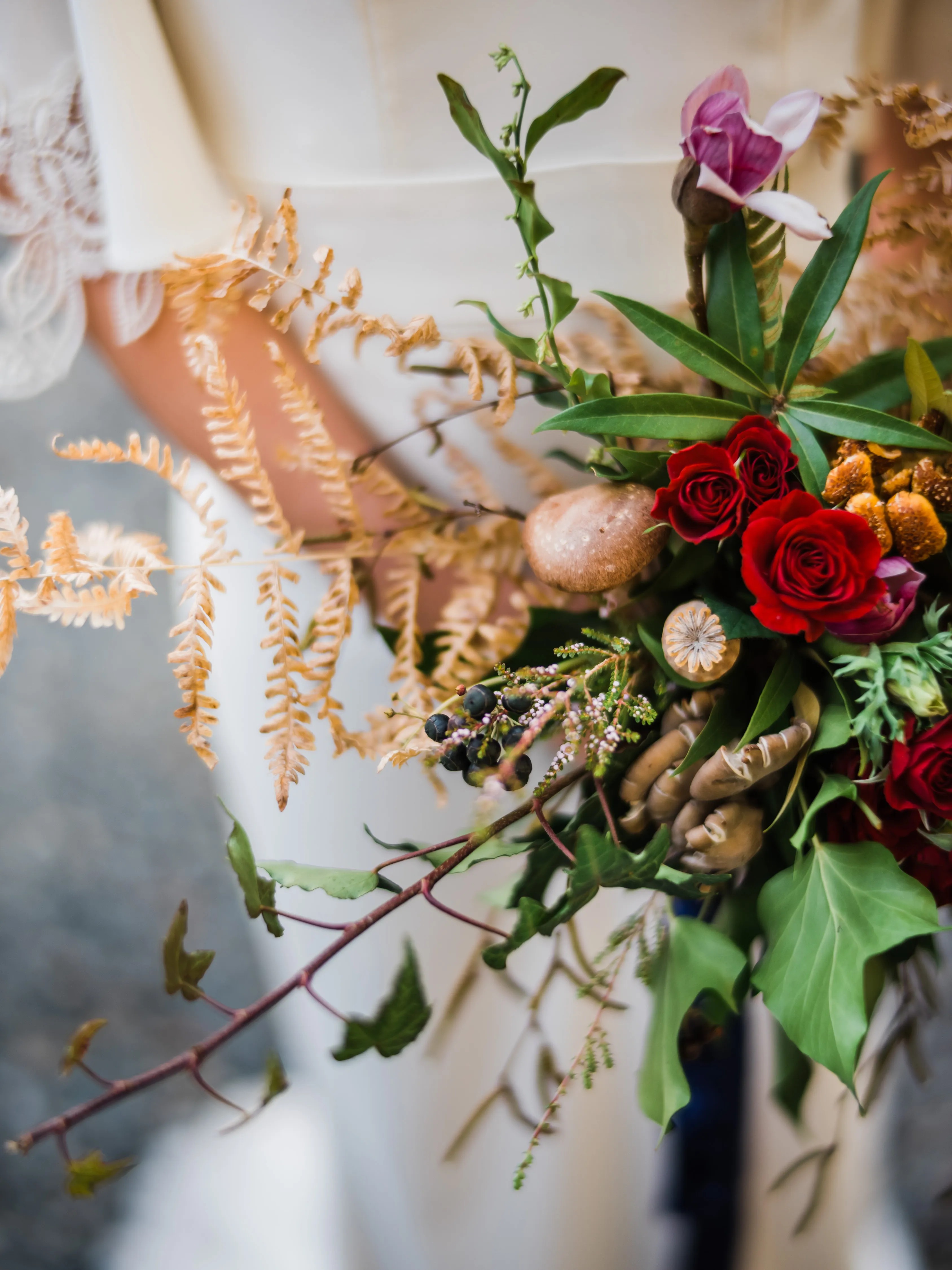 8) Adding mushrooms to nontraditional bouquets is our new favorite trend!