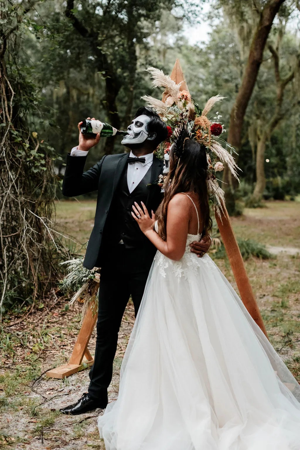 Vendors who worked on this styled shoot full of Ghoulishly Chic Halloween Wedding Ideas: