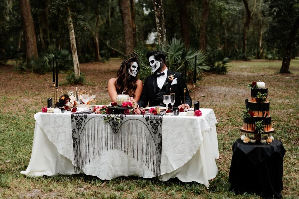 Vendors who worked on this styled shoot full of Ghoulishly Chic Halloween Wedding Ideas: