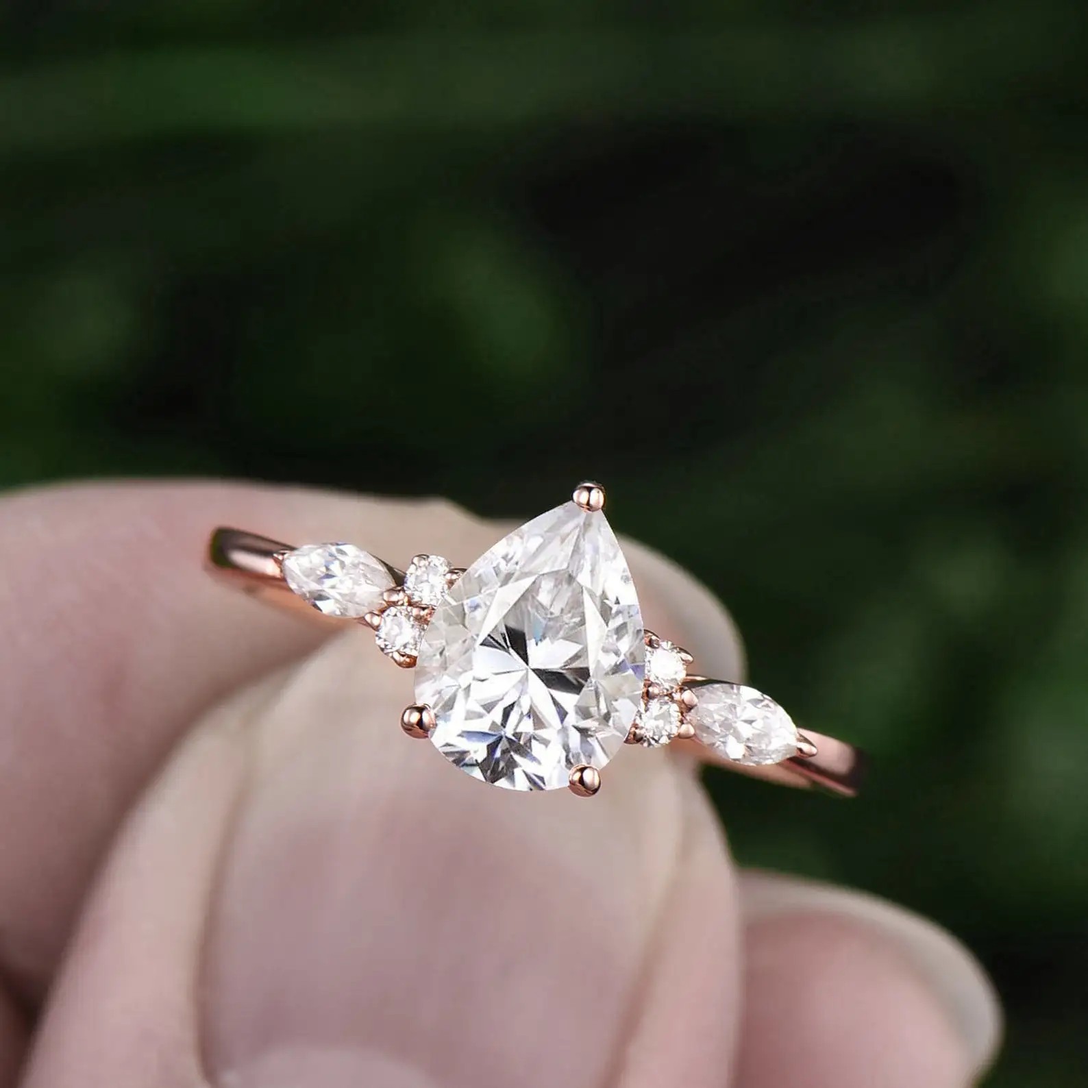 Moissanite engagement rings