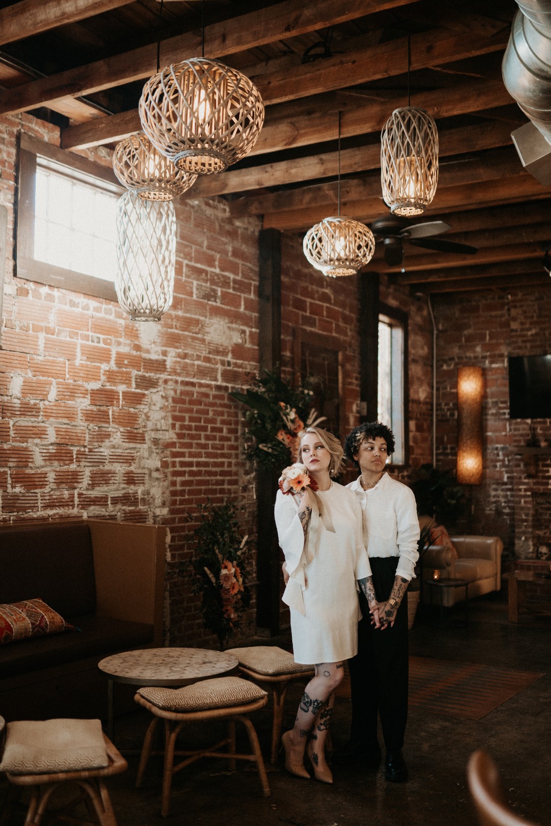 The venue is giving GLAMOUR at this nonbinary elopement shoot.