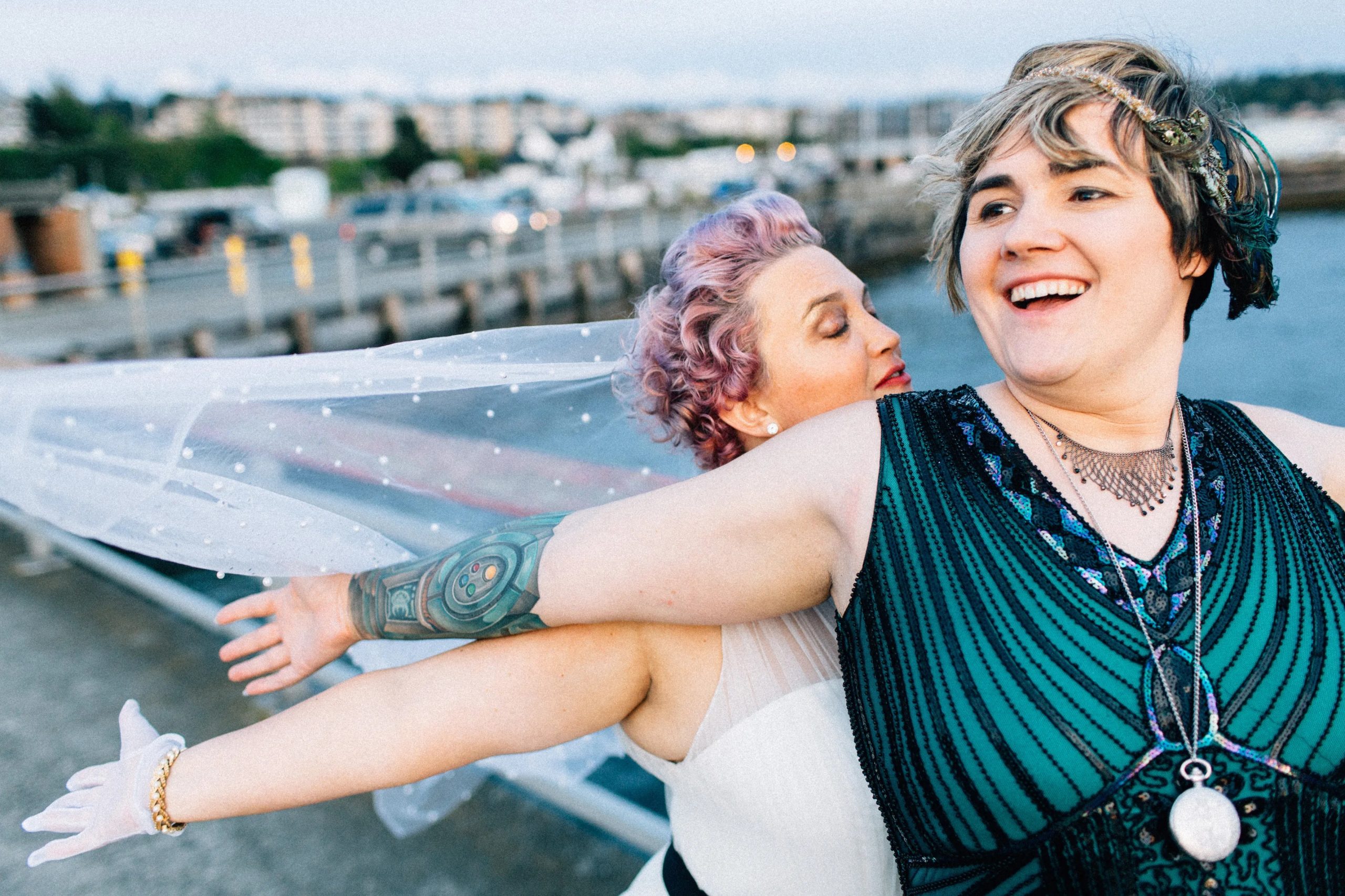 A quirky time travel transgender lesbian wedding