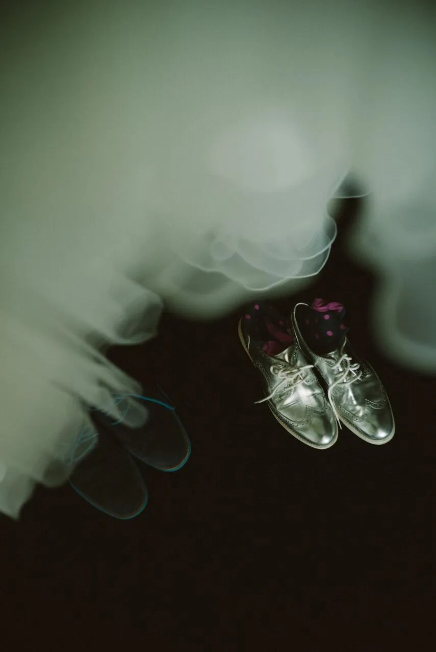 Shiny and sparkly wedding shoes