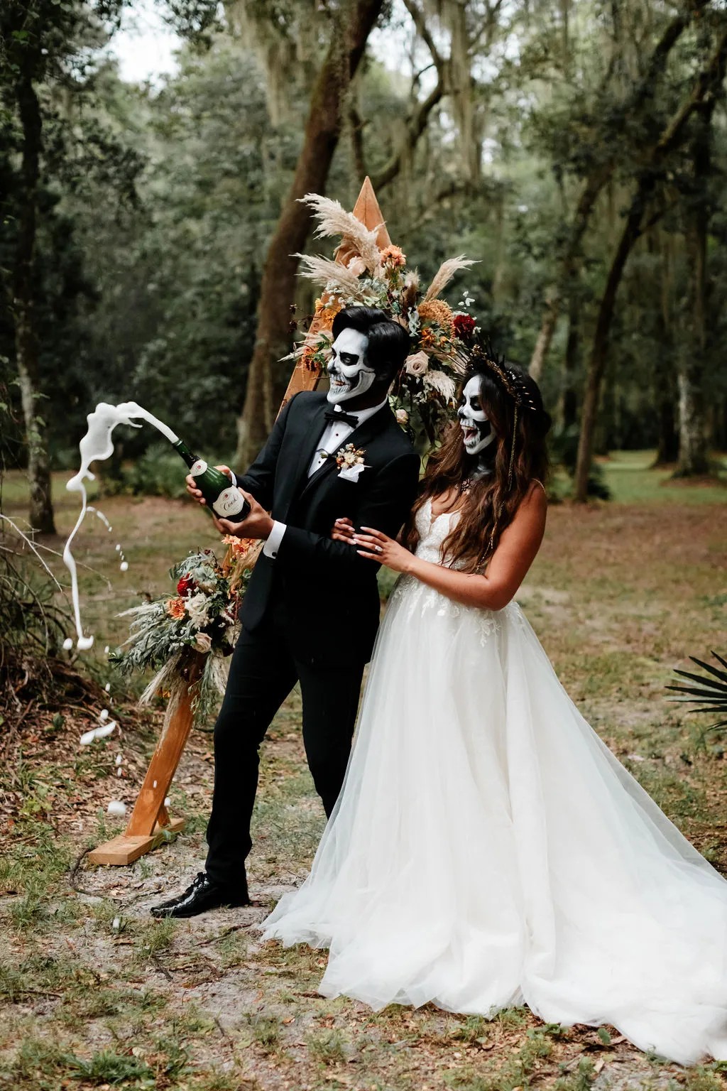 Vendors who worked on this styled shoot full of Ghoulishly Chic Halloween Wedding Ideas: