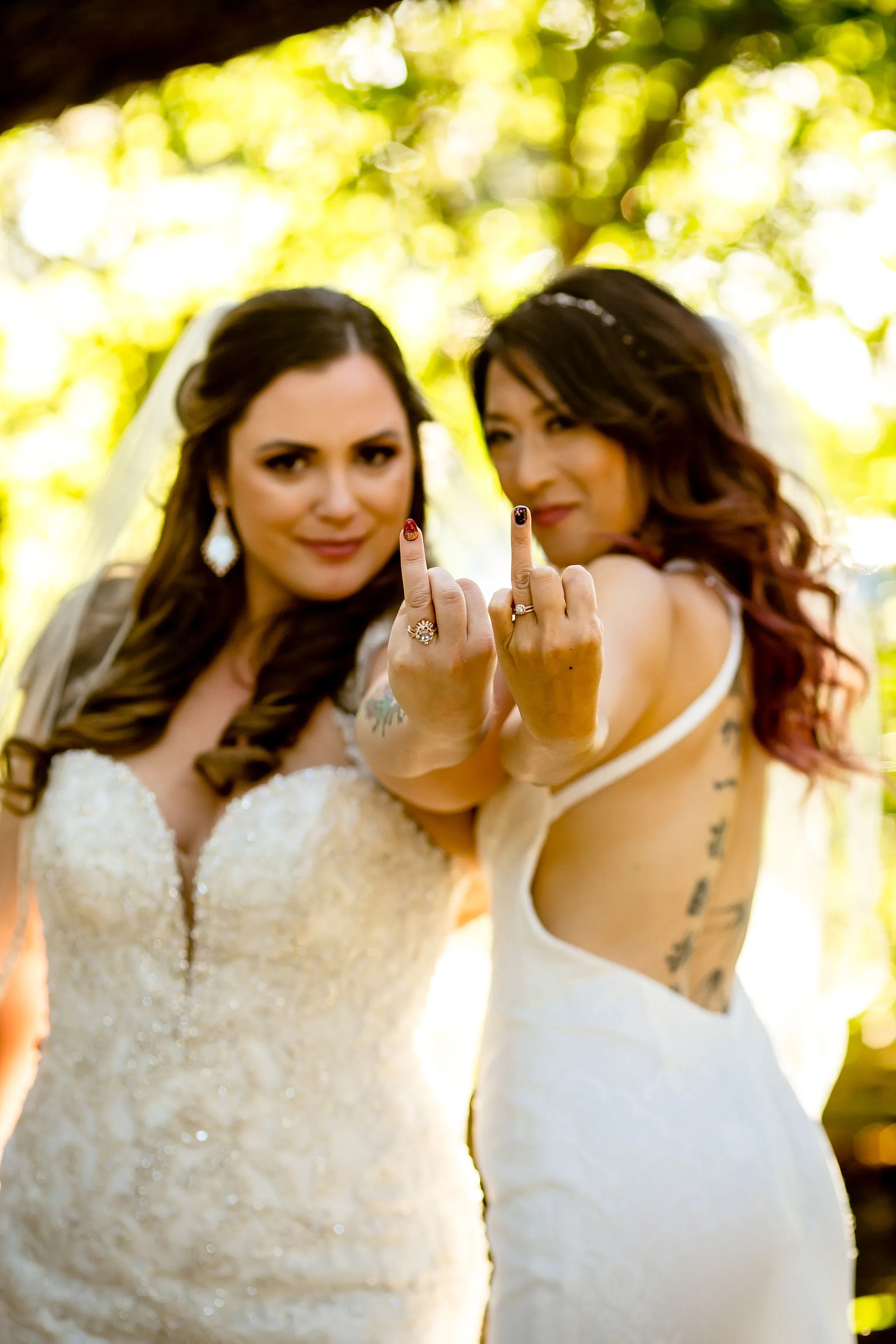 How do you do a first look at a polyamorous triad wedding?